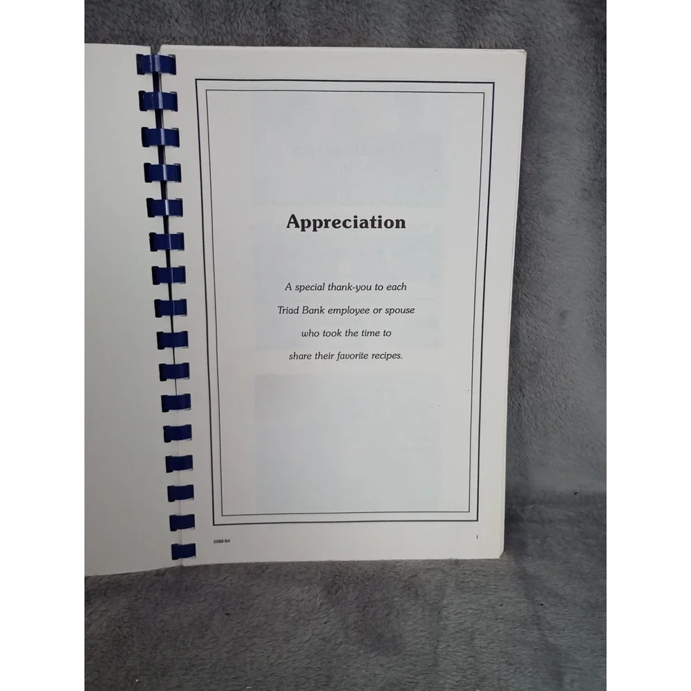 Triad Bank Cookbook Greensboro Winston-Salem North Carolina 1994 Local‎